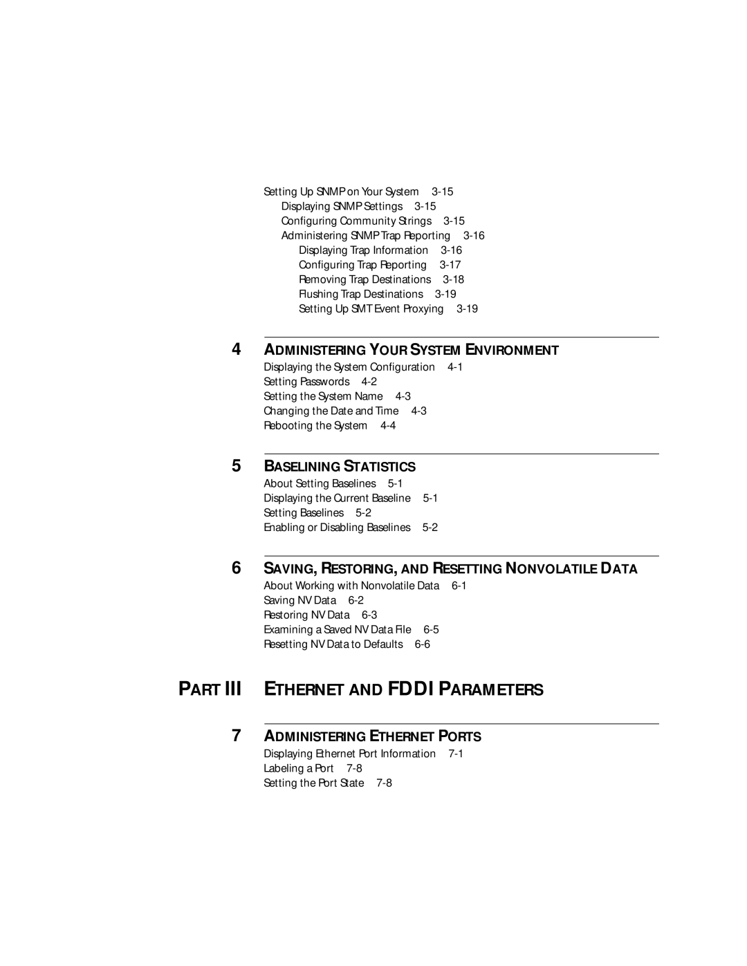 3Com 2200 manual Displaying the System Conﬁguration, Setting Passwords, Rebooting the System, About Setting Baselines 