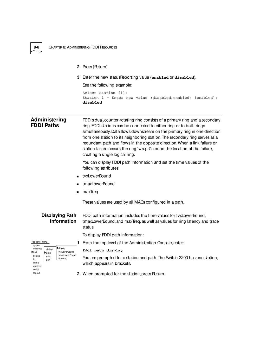 3Com 2200 manual Fddi Paths 