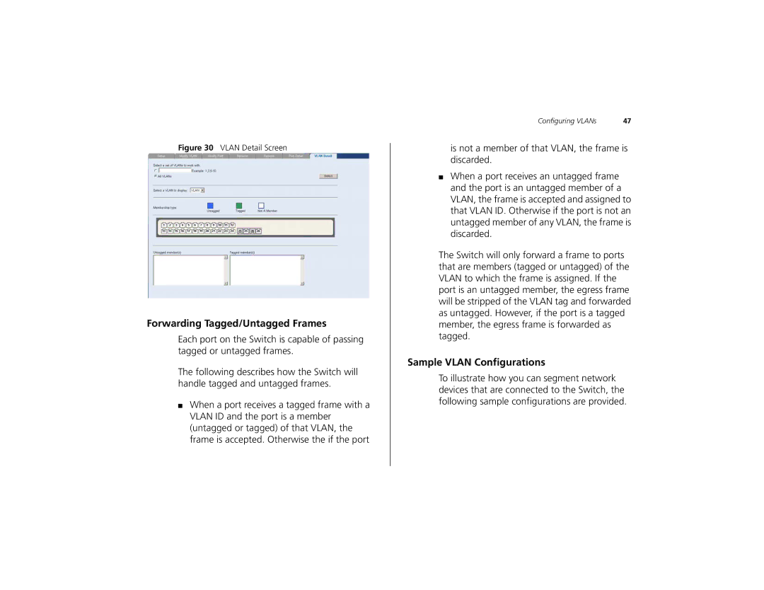 3Com 2226 PLUS manual Forwarding Tagged/Untagged Frames, Sample Vlan Configurations 