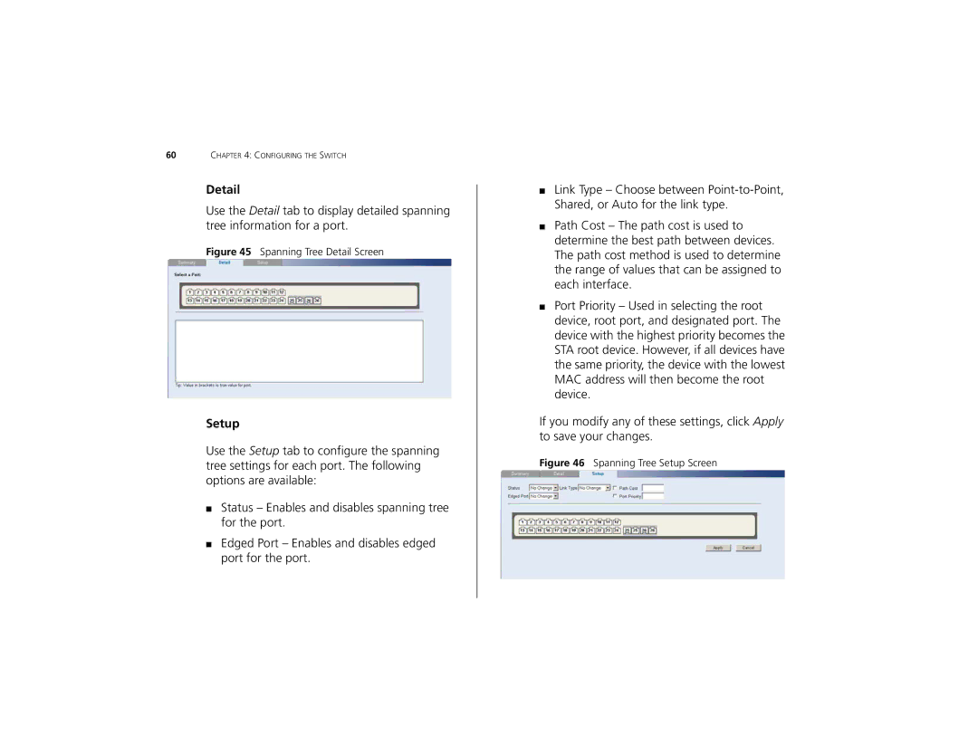 3Com 2226 PLUS manual Spanning Tree Detail Screen 