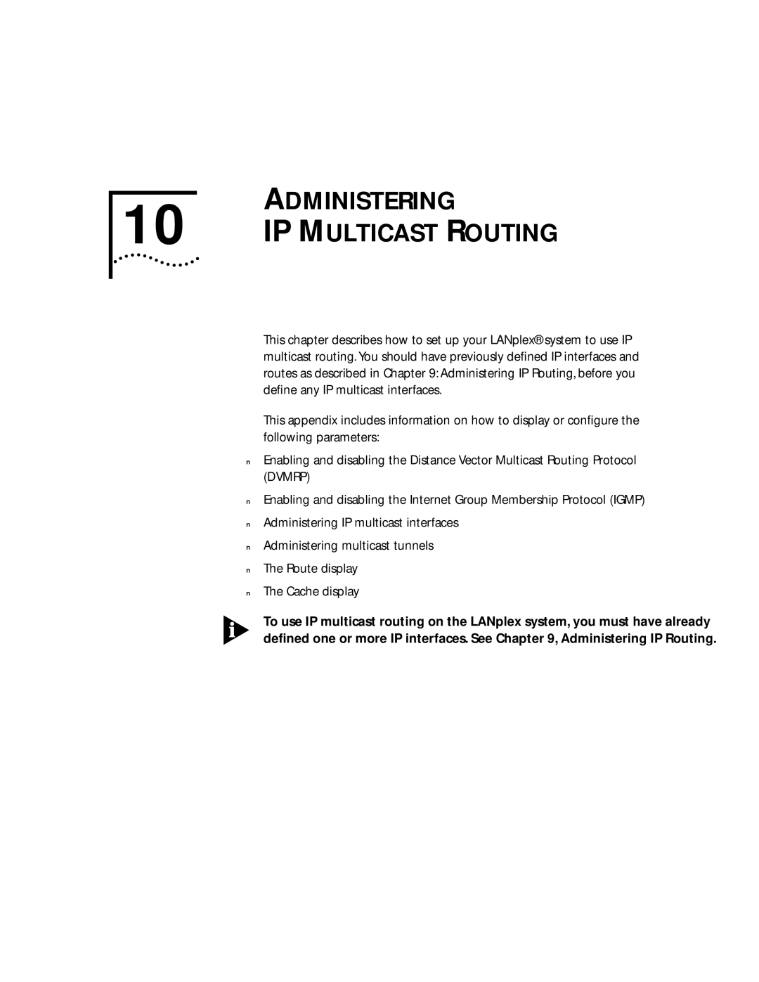 3Com 2500 manual Administering, IP Multicast Routing 