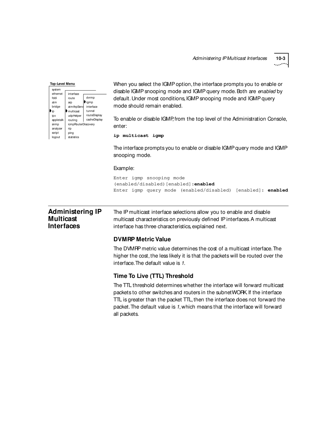 3Com 2500 manual Administering IP 