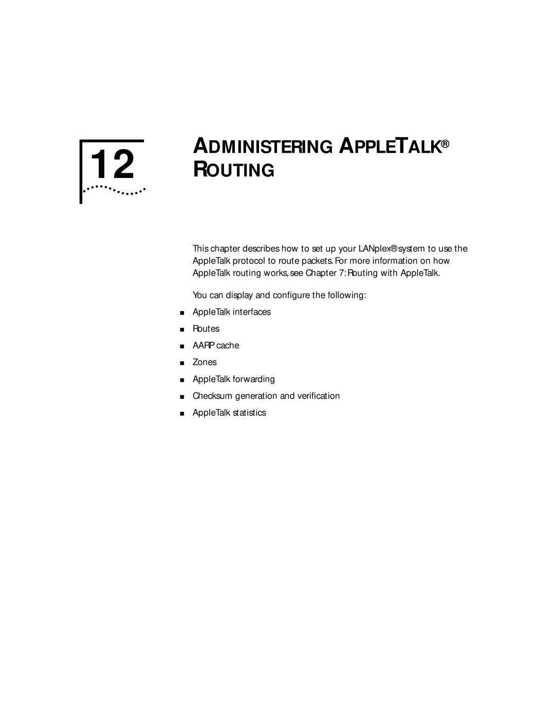 3Com 2500 manual Administering Appletalk Routing 