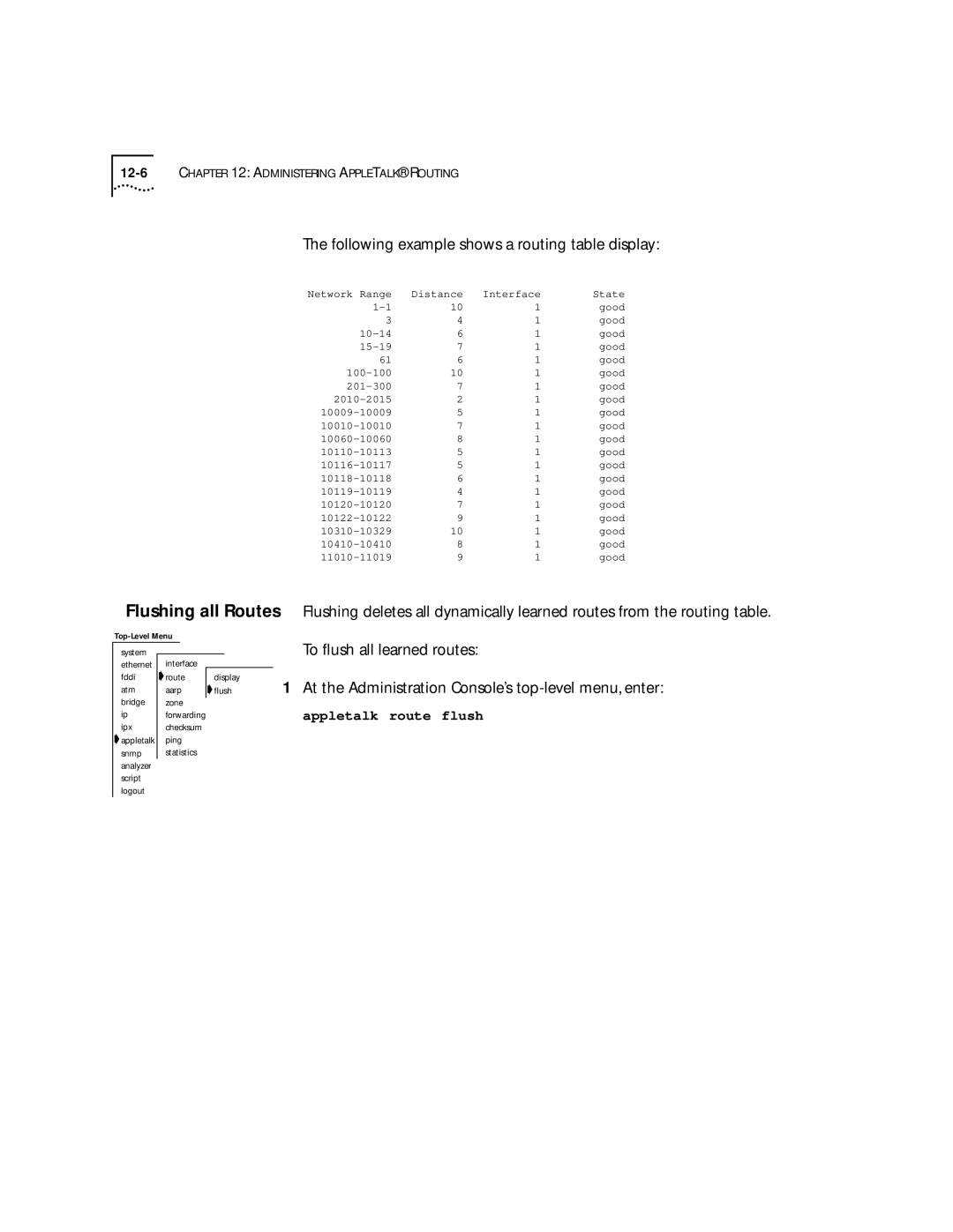 3Com 2500 manual Following example shows a routing table display 