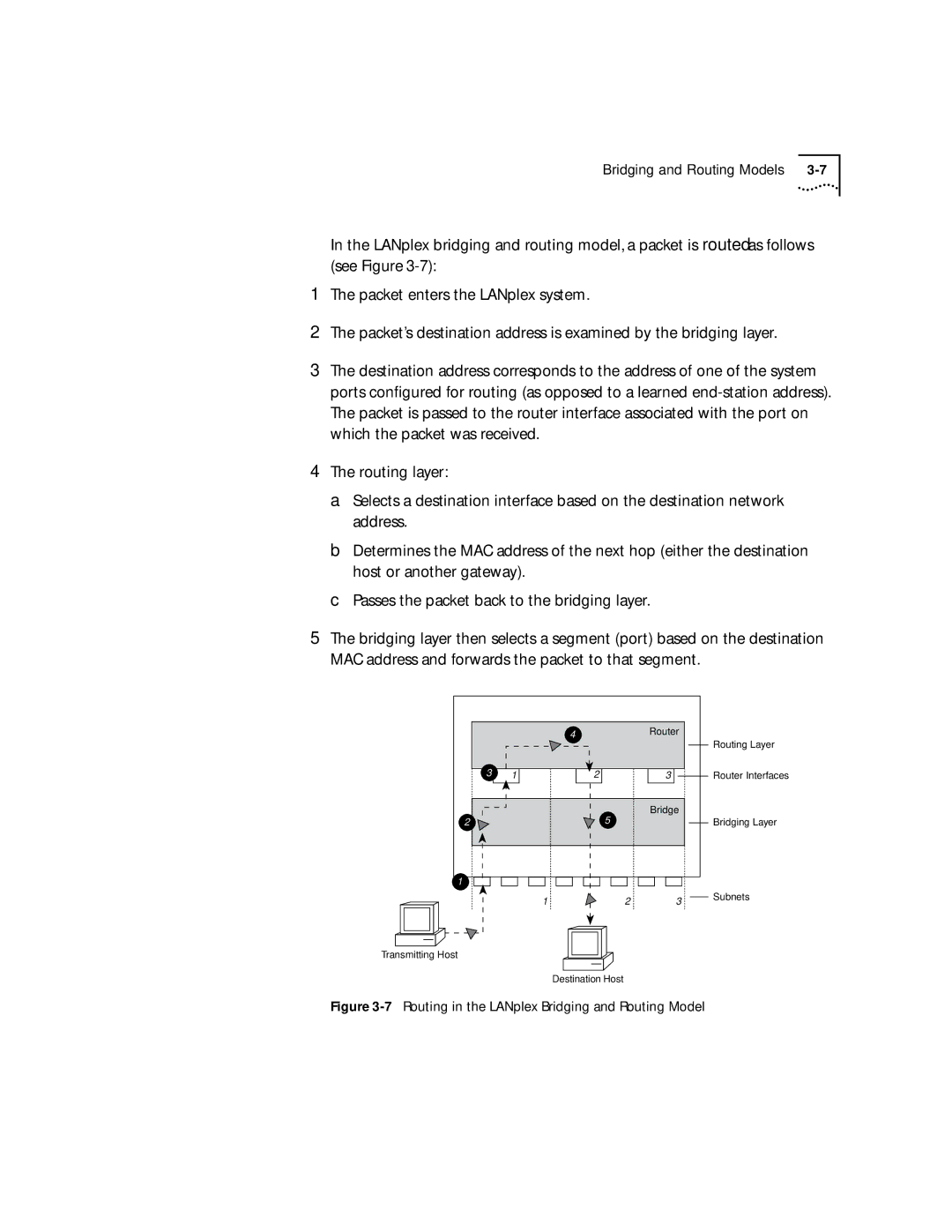 3Com 2500 manual Routing in the LANplex Bridging and Routing Model 