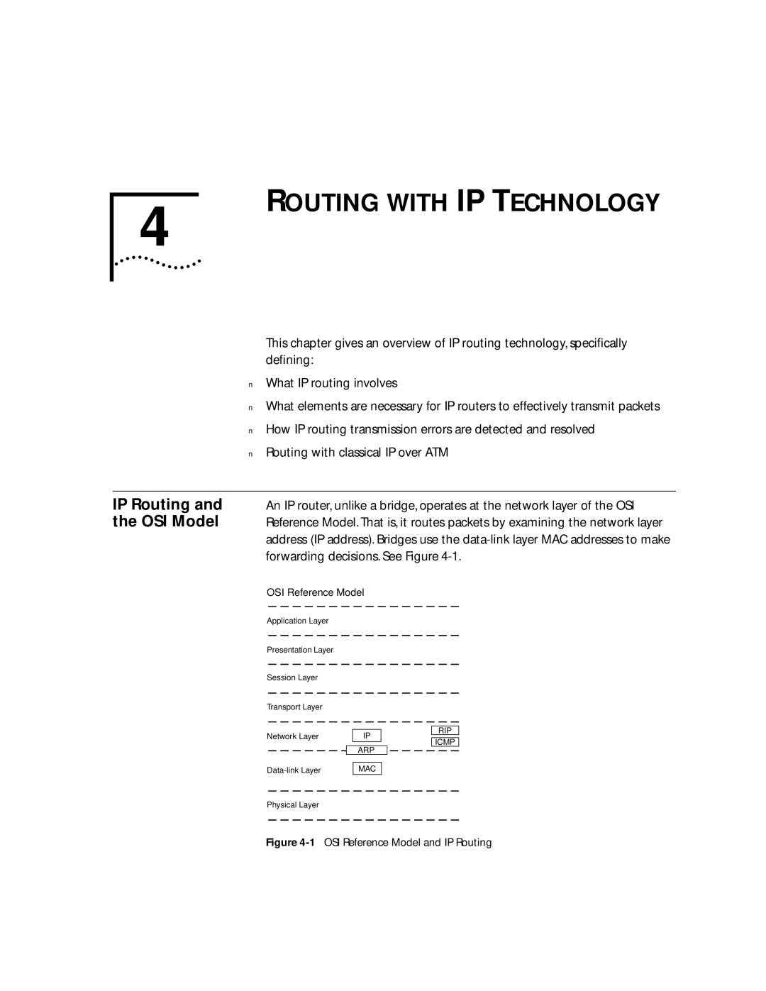 3Com 2500 manual Routing with IP Technology, IP Routing, OSI Model 