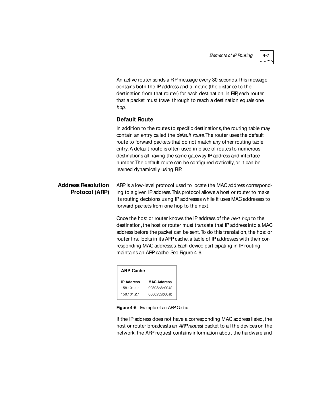 3Com 2500 manual Example of an ARP Cache 