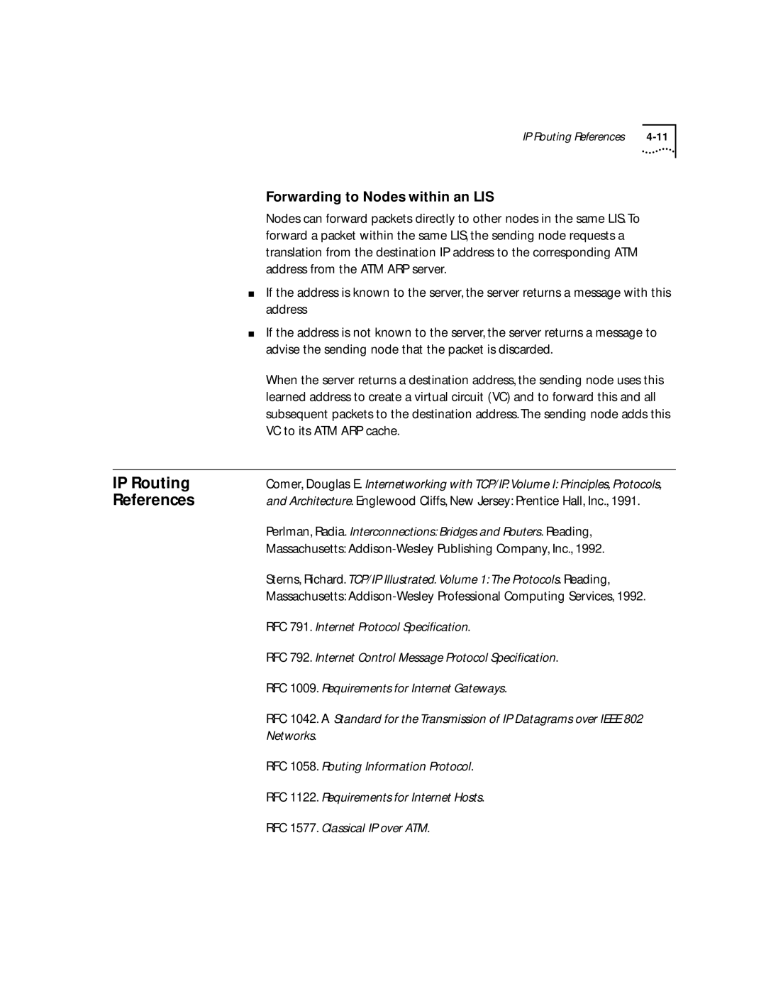 3Com 2500 manual References, Forwarding to Nodes within an LIS 