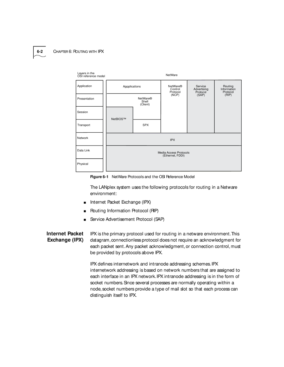 3Com 2500 manual Be provided by protocols above IPX, NetWare Protocols and the OSI Reference Model 