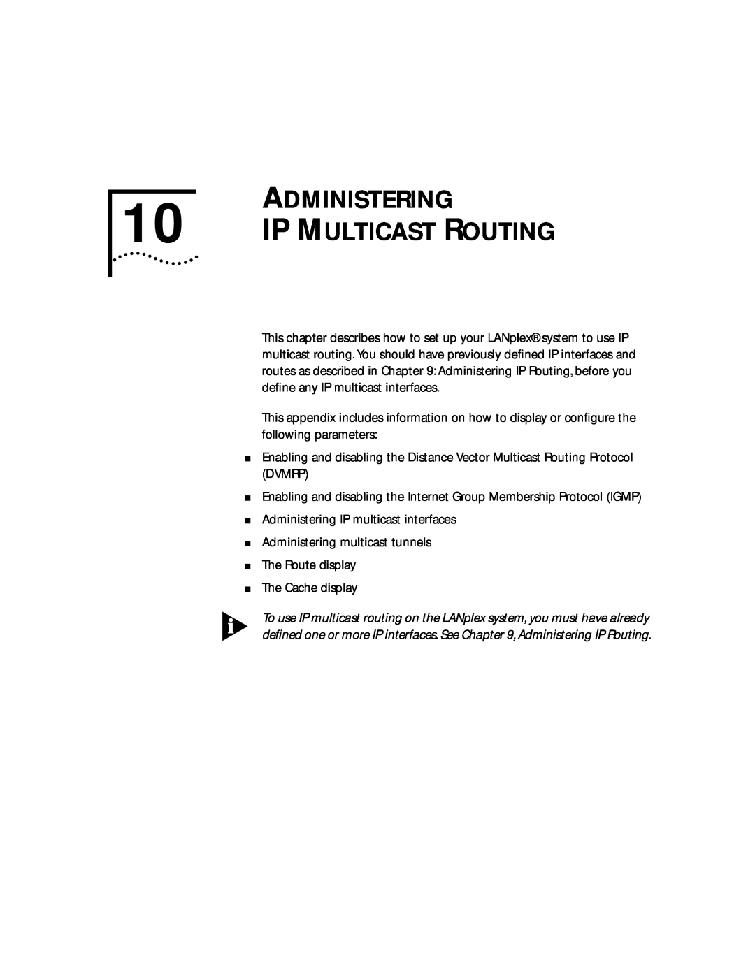 3Com 2500 manual Administering, Ip Multicast Routing 