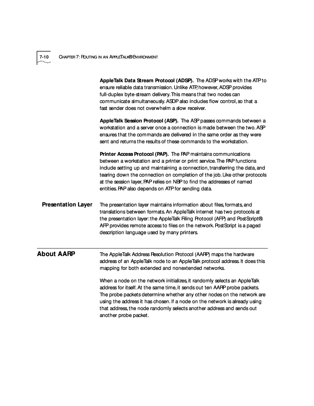 3Com 2500 manual About AARP, description language used by many printers, mapping for both extended and nonextended networks 