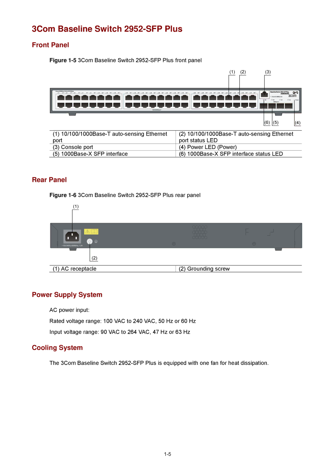 3Com 2900 manual 3Com Baseline Switch 2952-SFP Plus 