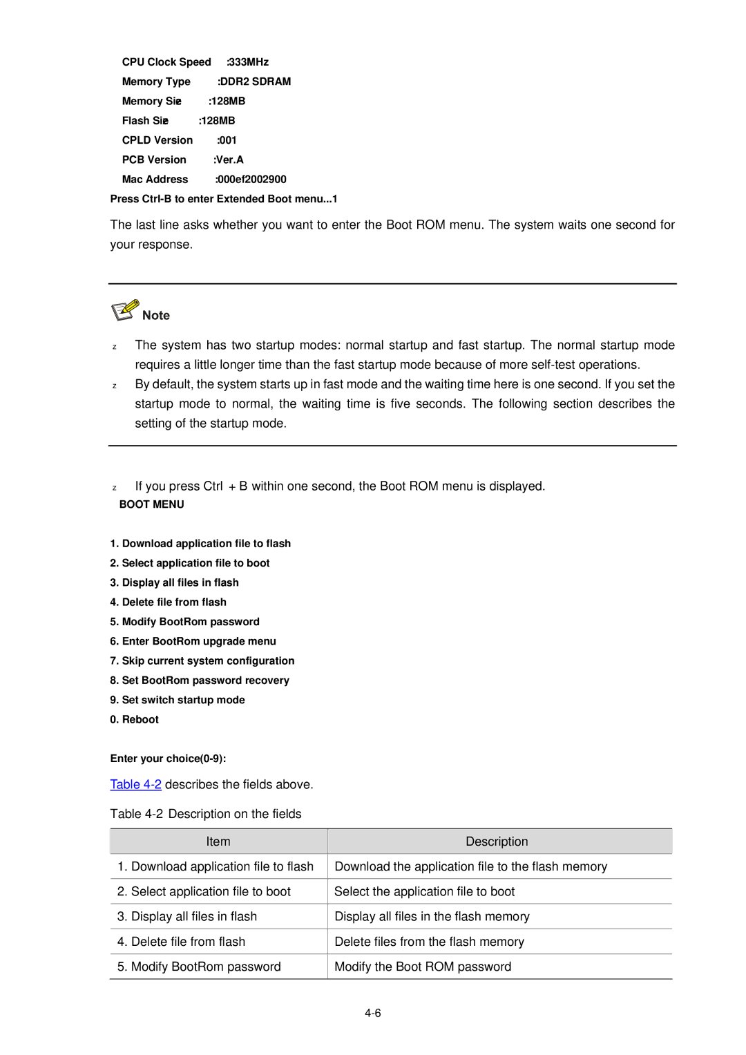 3Com 2900 manual Describes the fields above 2Description on the fields 