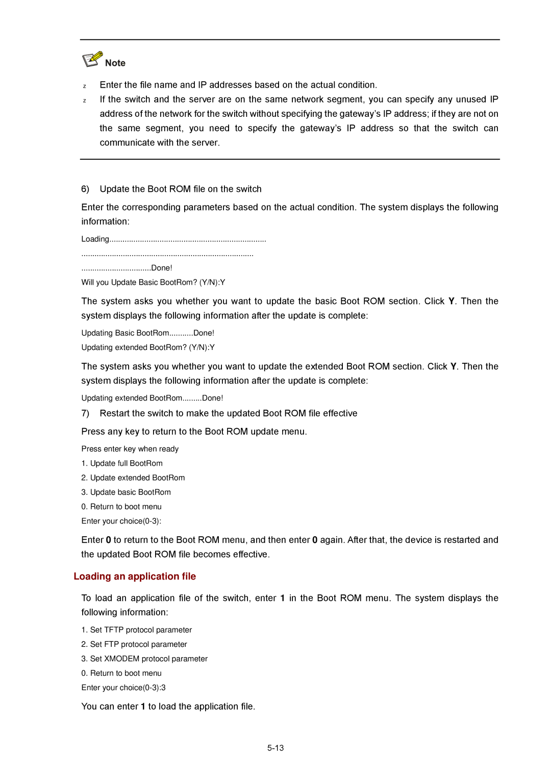 3Com 2900 manual Loading an application file 