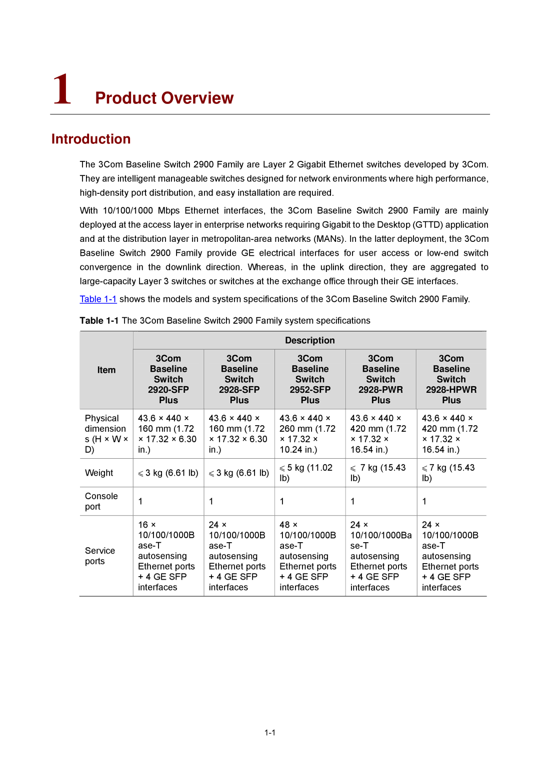 3Com 2900 manual Product Overview, Introduction 