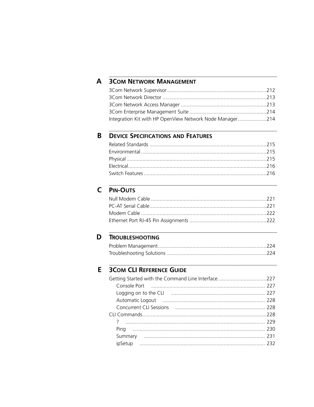 3Com 2924-PWR manual Device Specifications and Features 