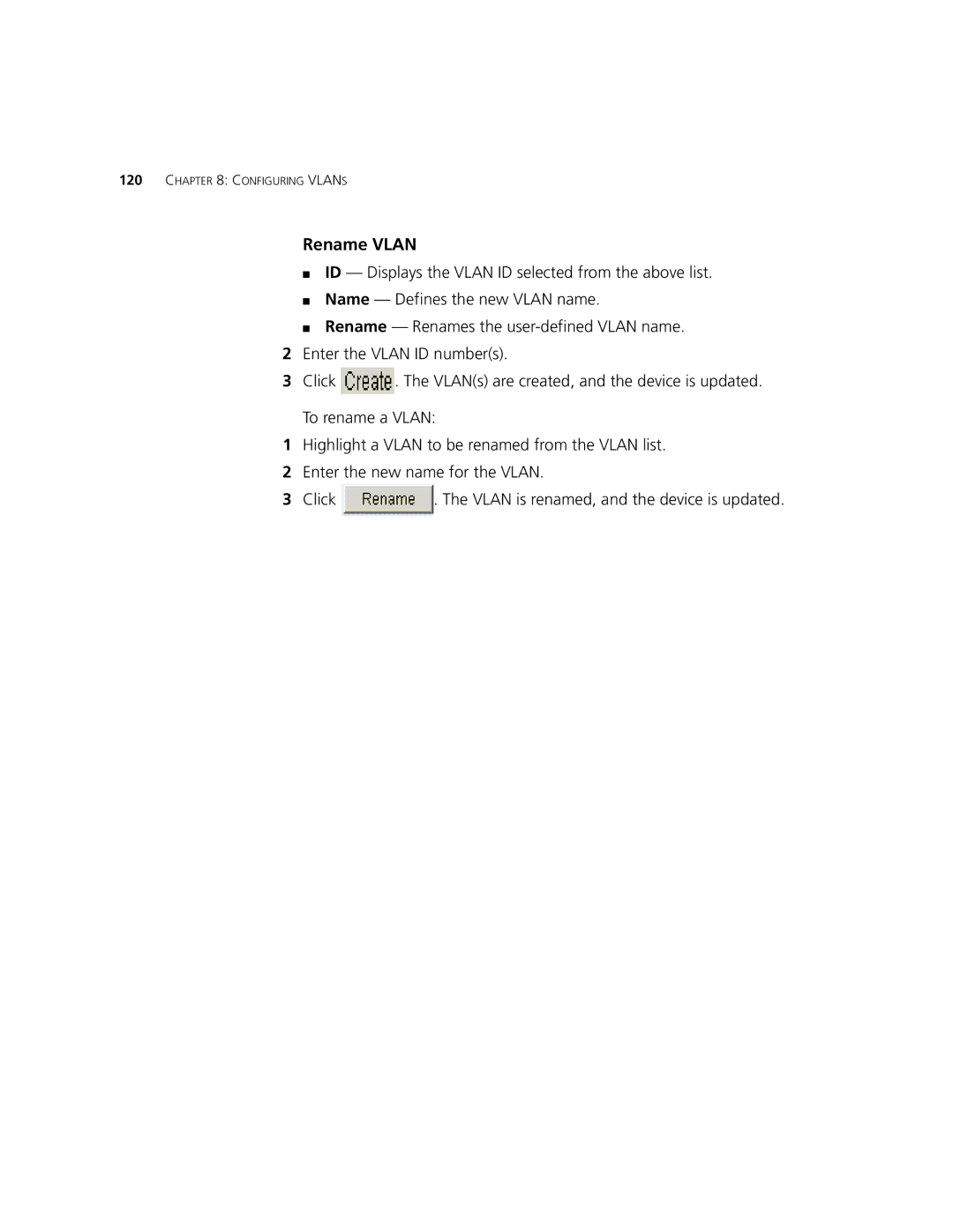 3Com 2924-PWR manual Rename Vlan 