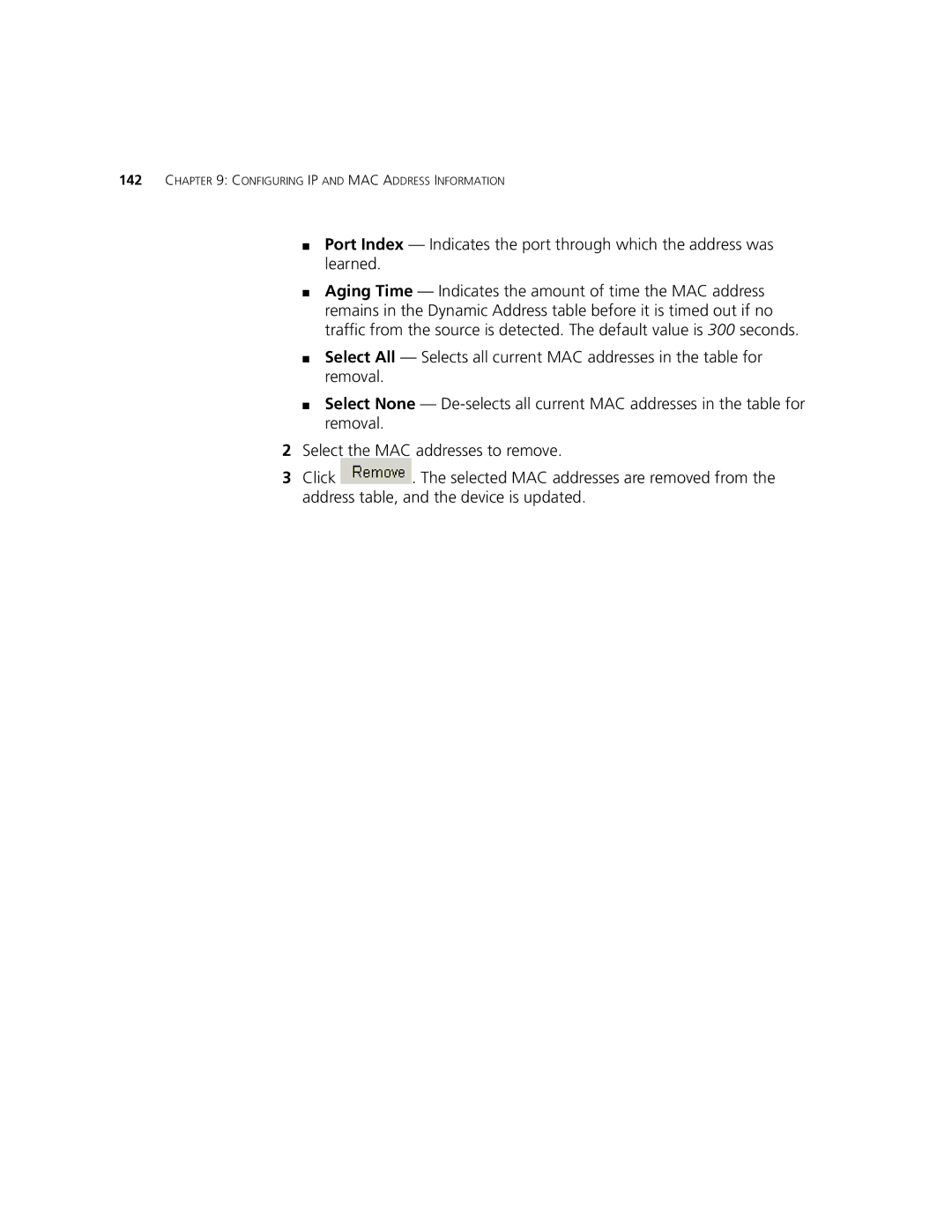 3Com 2924-PWR manual Configuring IP and MAC Address Information 