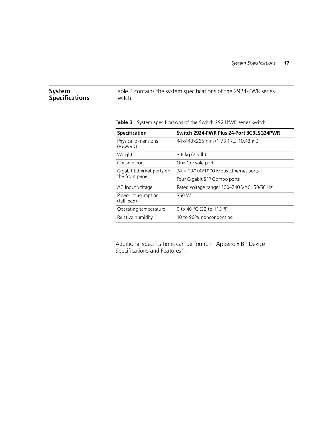 3Com 2924-PWR manual System 