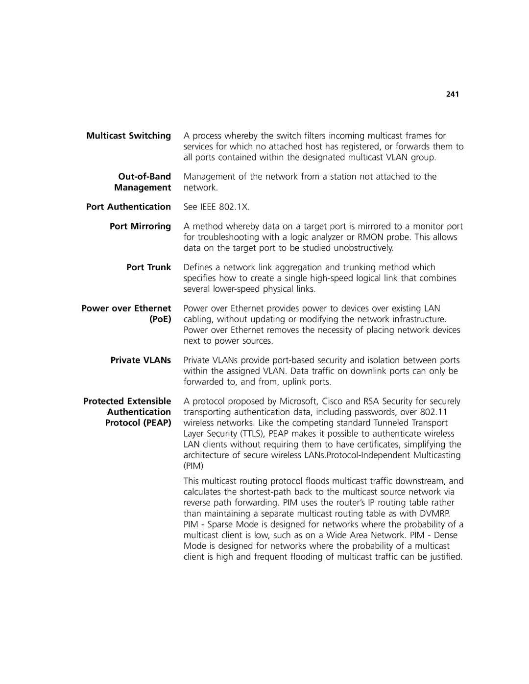 3Com 2924-PWR manual Port Authentication See Ieee 