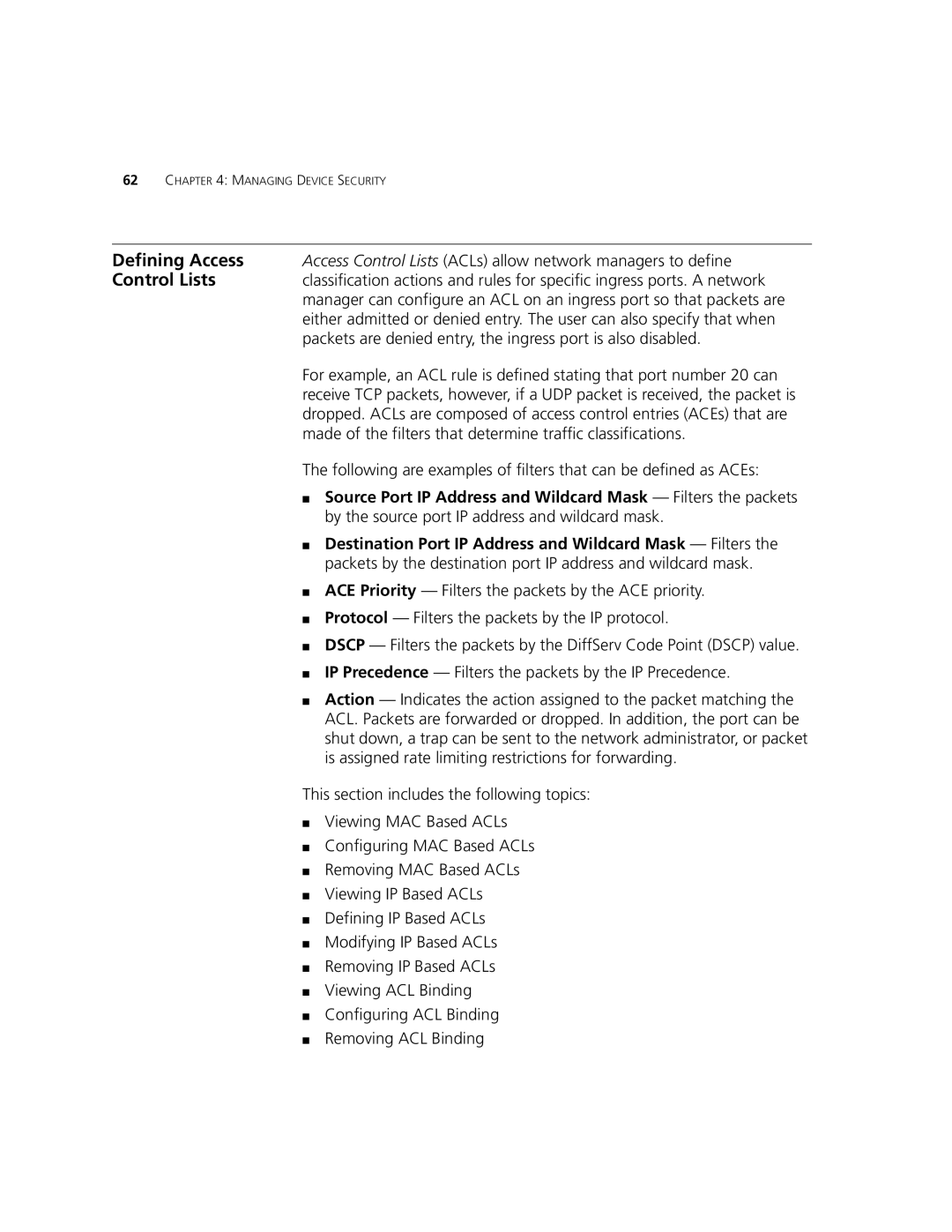 3Com 2924-PWR manual Managing Device Security 