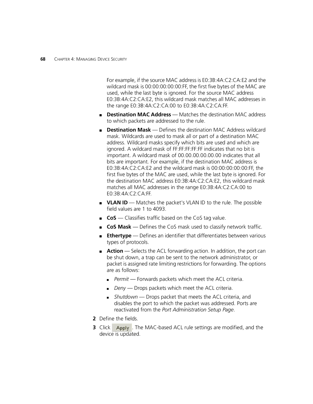 3Com 2924-PWR manual Managing Device Security 