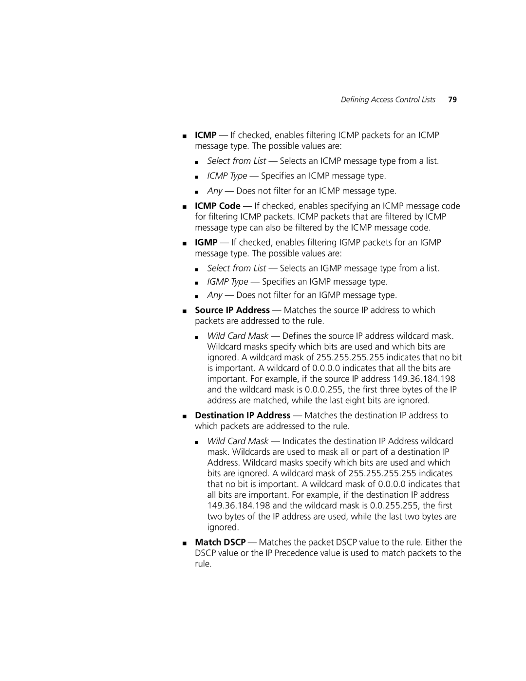 3Com 2924-PWR manual Defining Access Control Lists 