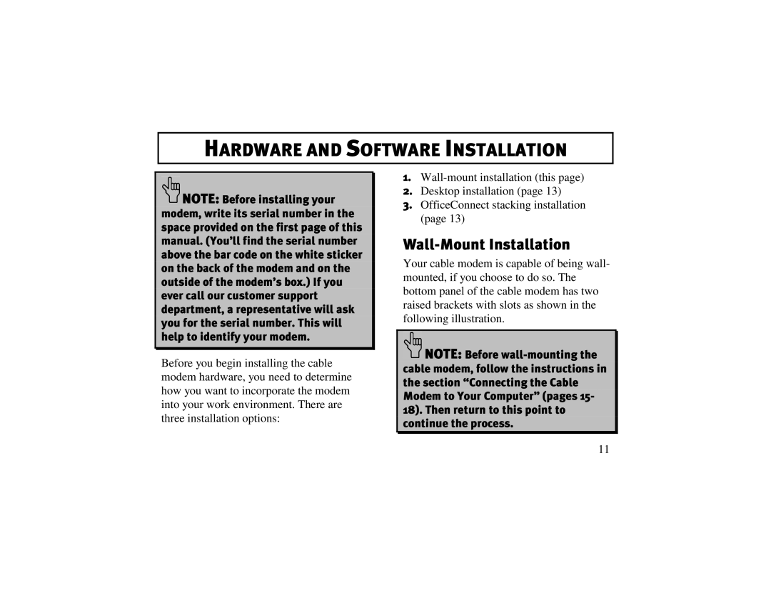 3Com 2940, 2941 manual Hardware and Software Installation, Wall-Mount Installation 