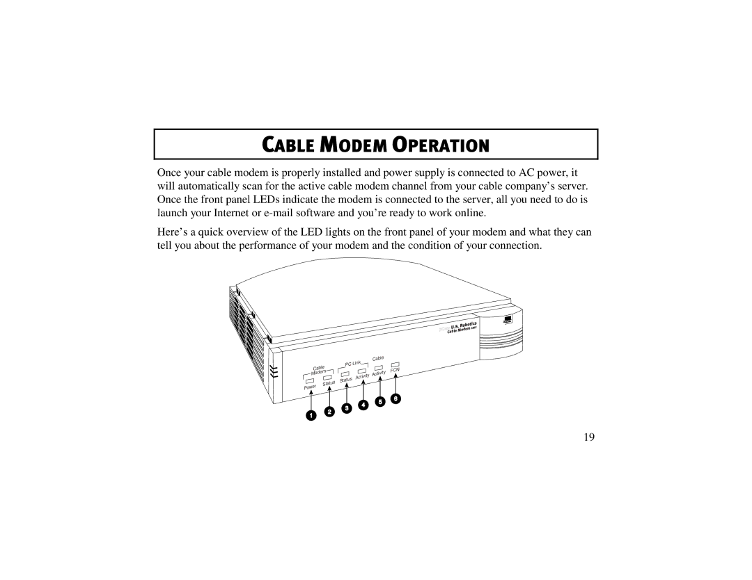 3Com 2940, 2941 manual Cable Modem Operation 