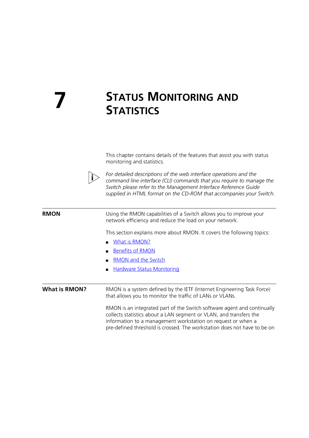 3Com 3 manual What is RMON?, Network efficiency and reduce the load on your network 