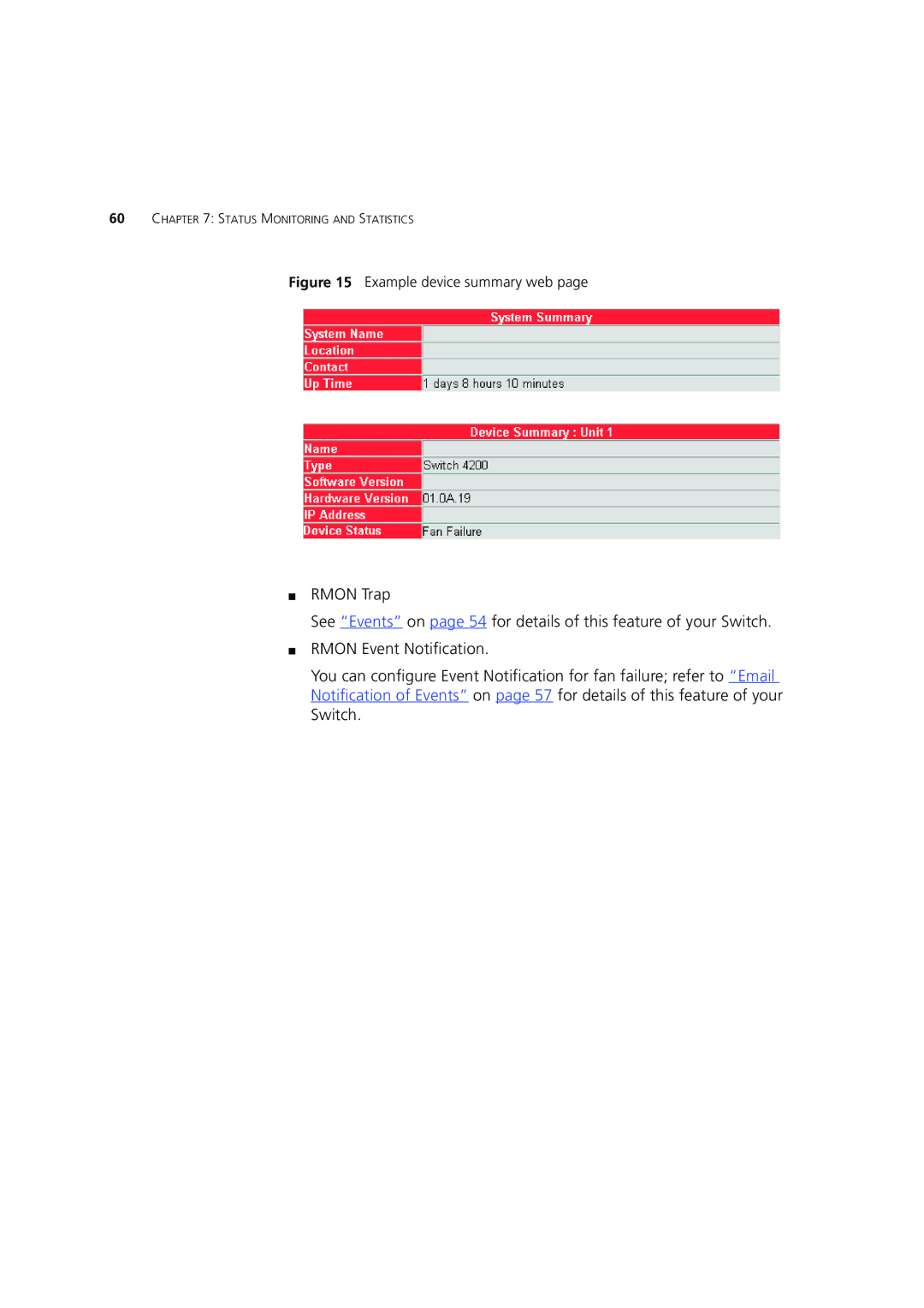 3Com 3 manual Example device summary web 