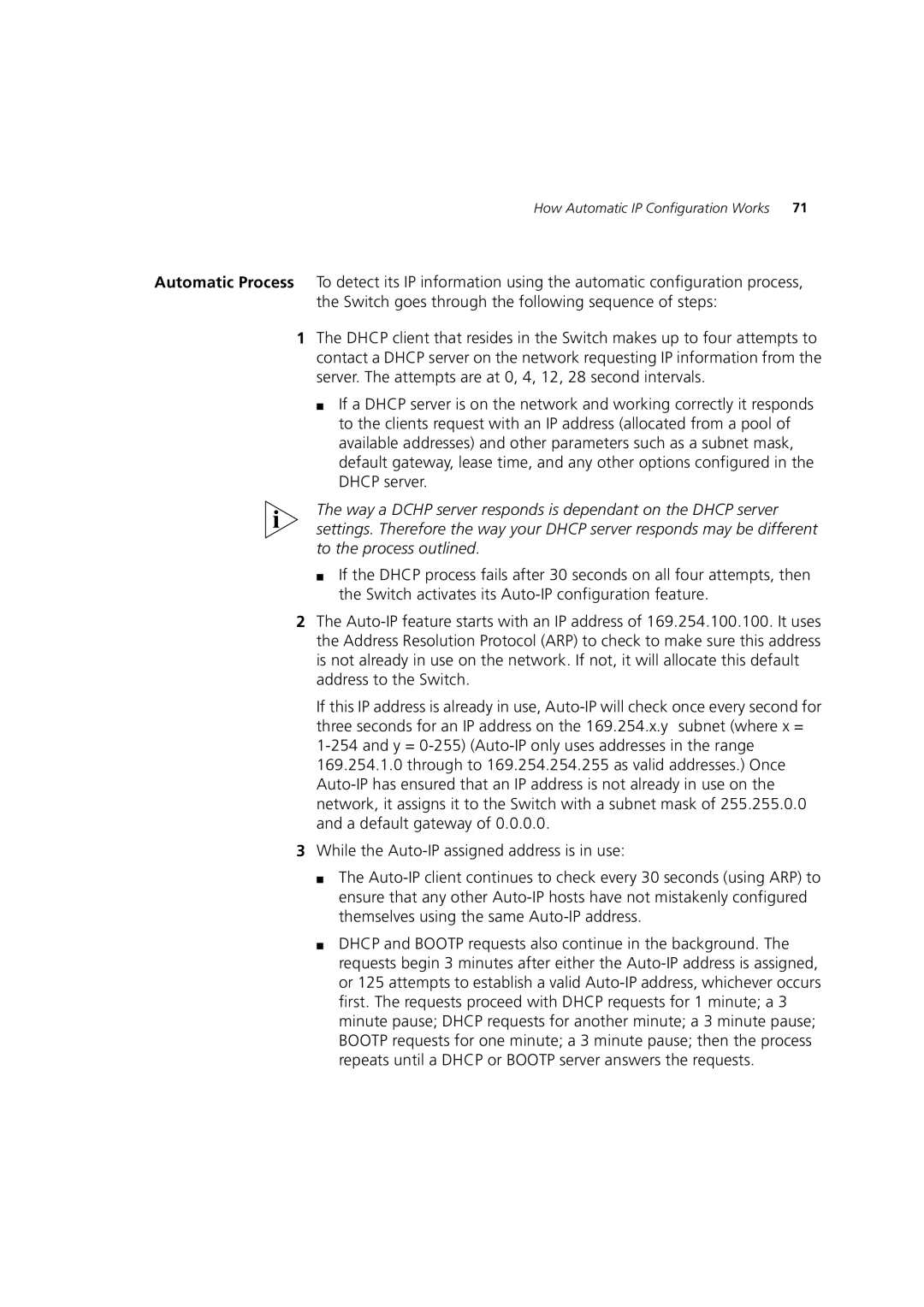 3Com 3 manual How Automatic IP Configuration Works 