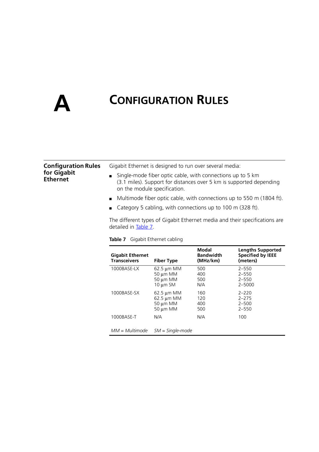 3Com 3 manual Configuration Rules for Gigabit Ethernet 