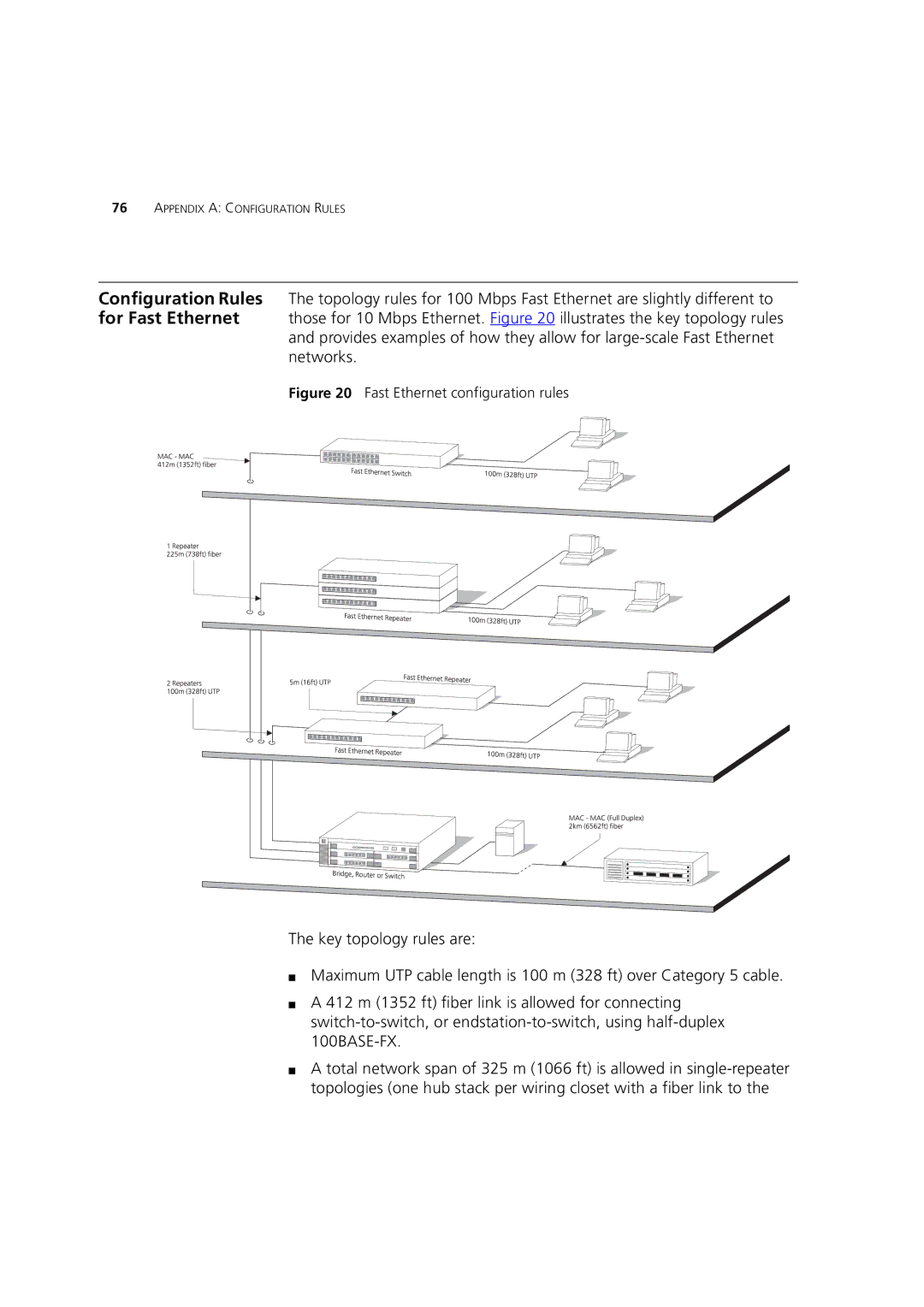 3Com 3 manual Fast Ethernet configuration rules 