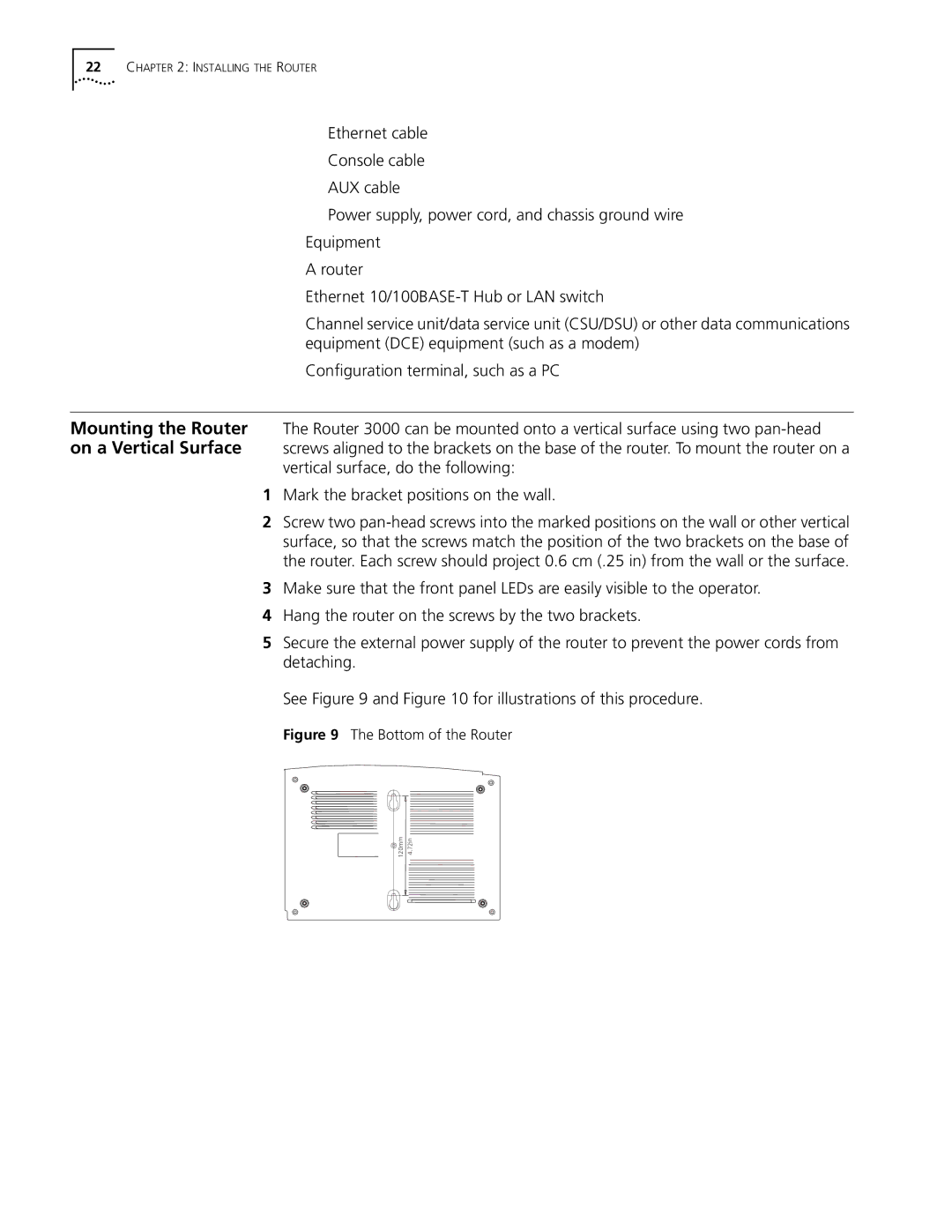 3Com 3018 (3C13618), 3015 (3C13615), 3013 (3C13613), 3012 (3C13612), 3016 (3C13616) manual Bottom of the Router 