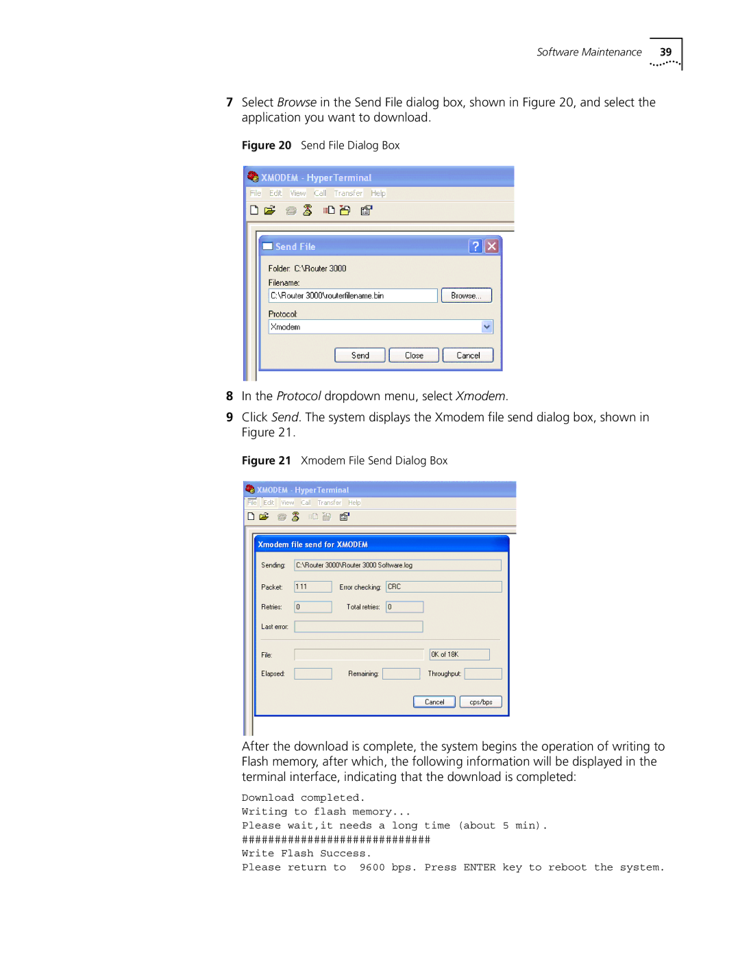 3Com 3016 (3C13616), 3015 (3C13615), 3013 (3C13613), 3018 (3C13618), 3012 (3C13612) manual Send File Dialog Box 