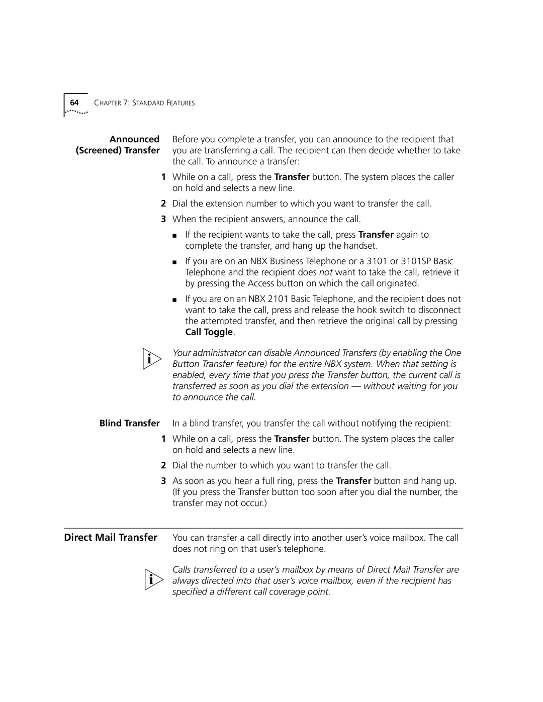 3Com 3101, 3102 manual Standard Features 