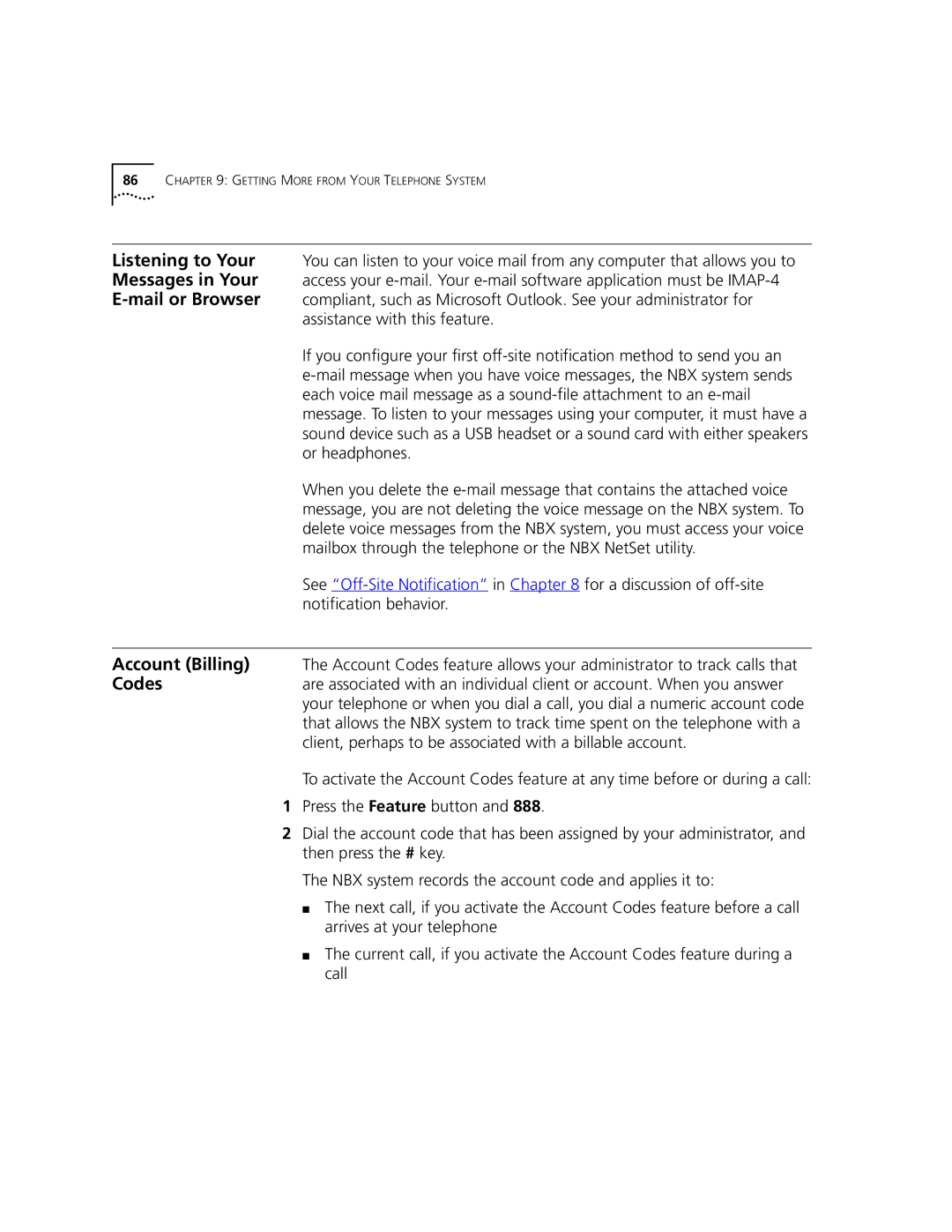 3Com 3101, 3102 manual Listening to Your Messages in Your E-mail or Browser 