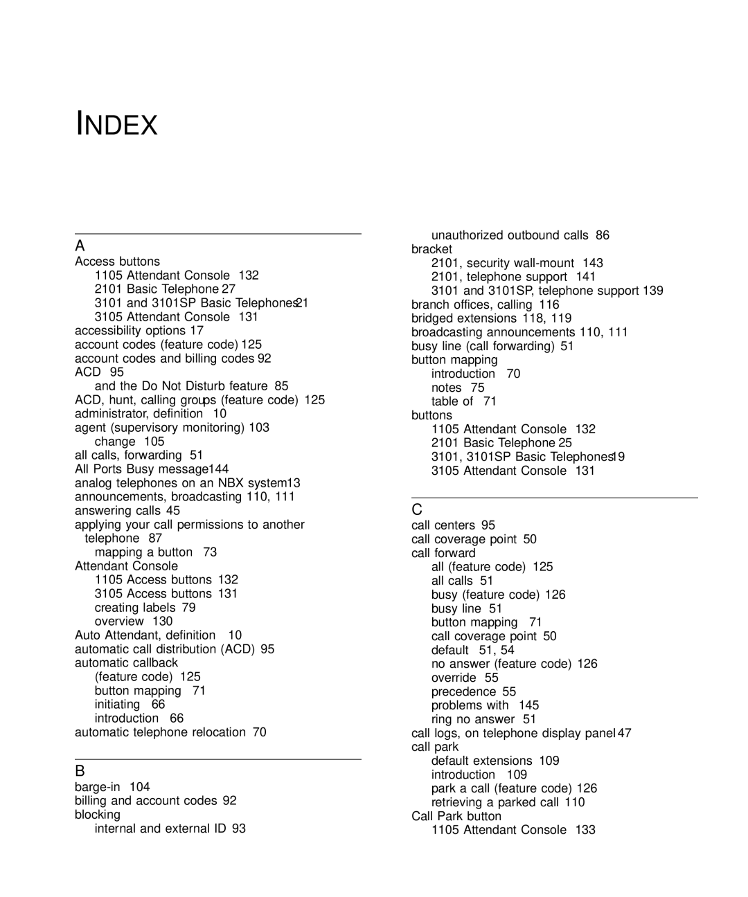 3Com 3101SP manual Index 