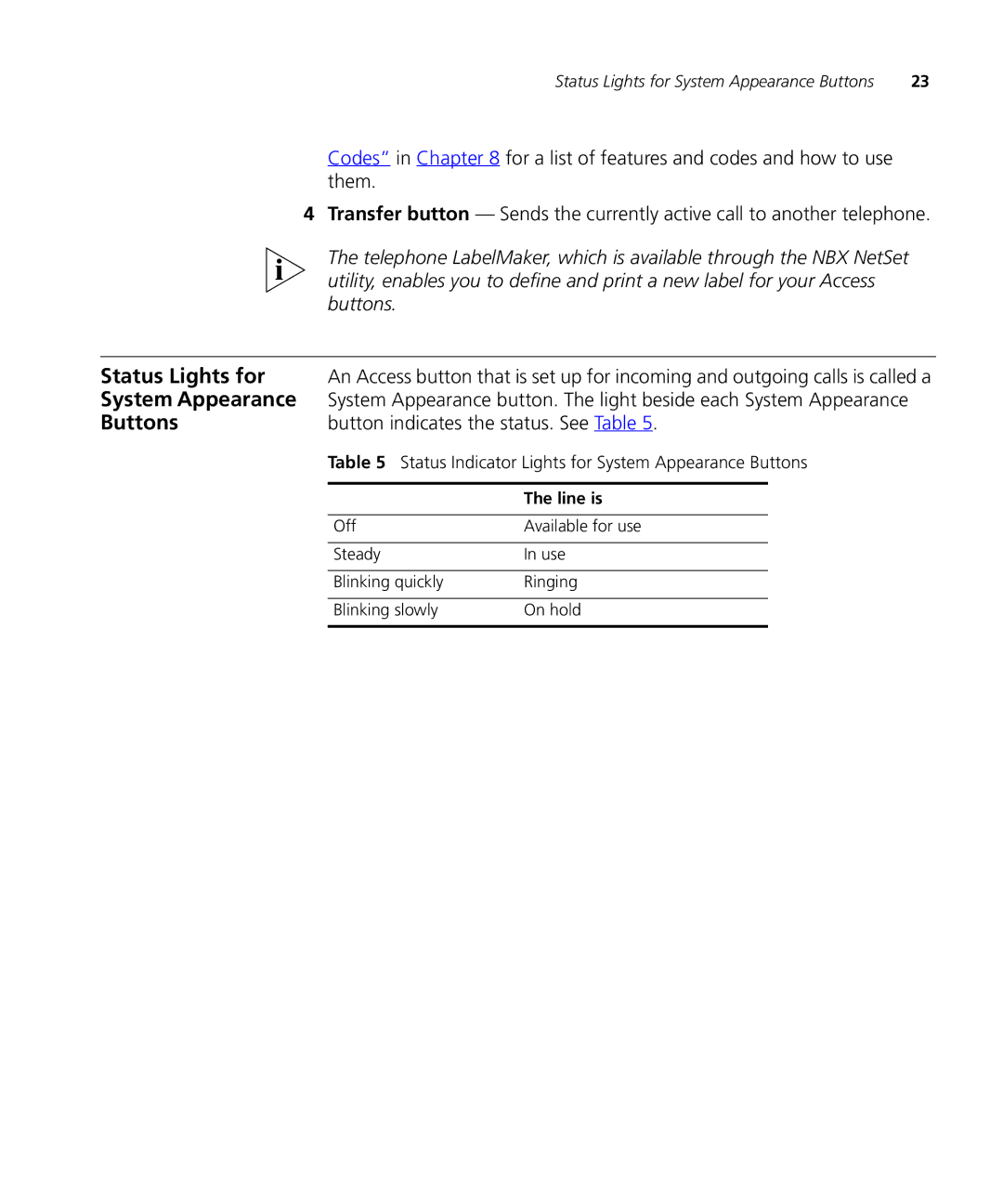 3Com 3101SP manual Status Lights for, System Appearance, Buttons, Button indicates the status. See Table 