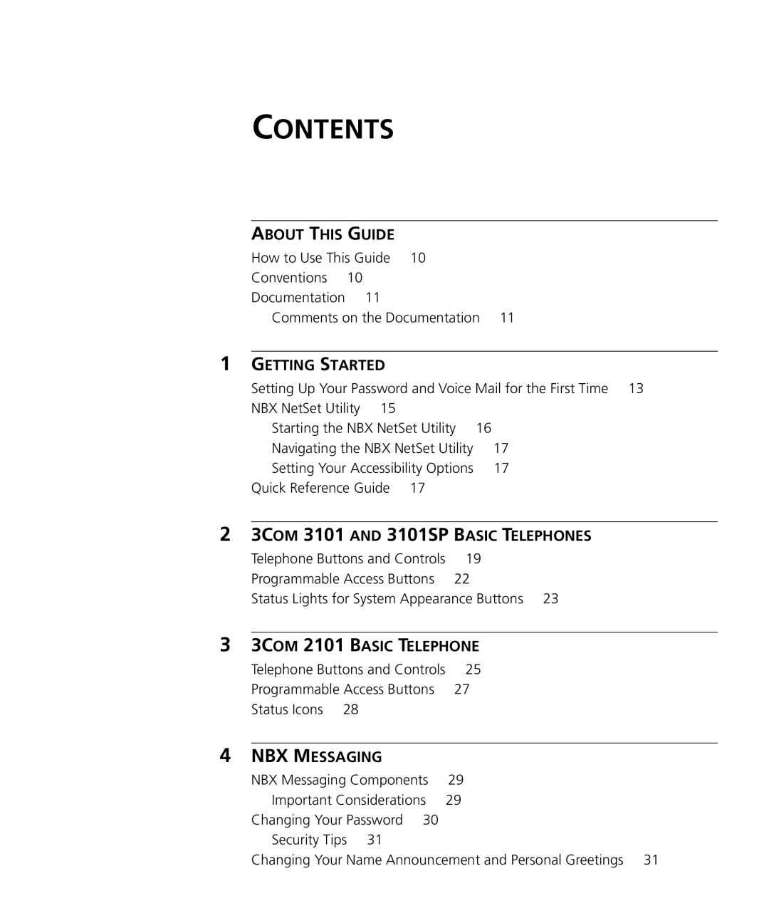 3Com 3101SP manual Contents 