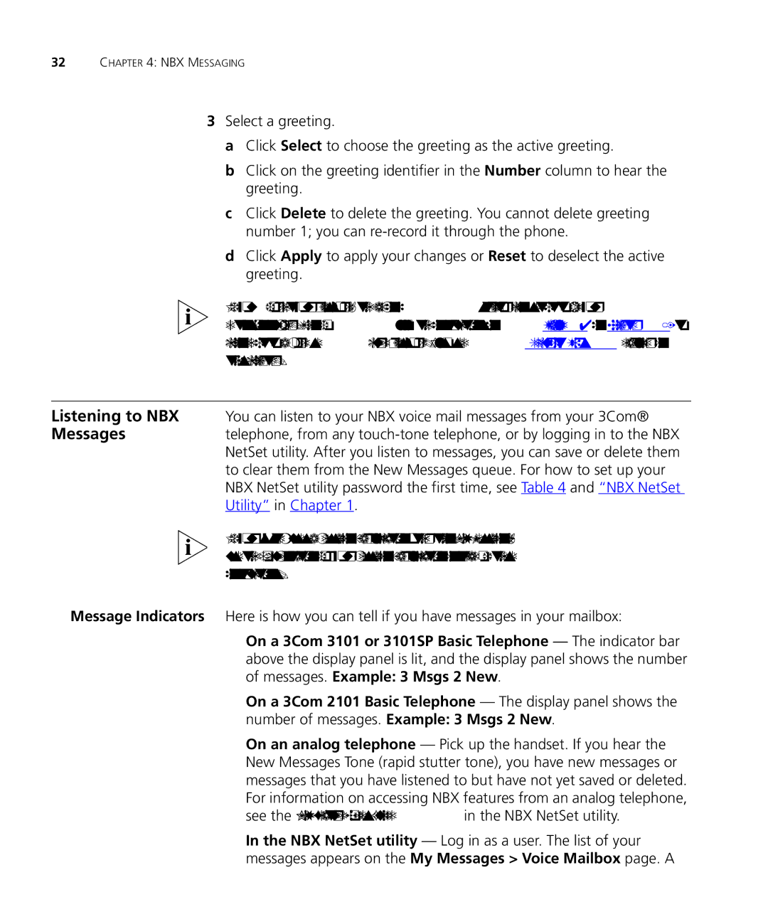 3Com 3101SP manual NBX Messaging 