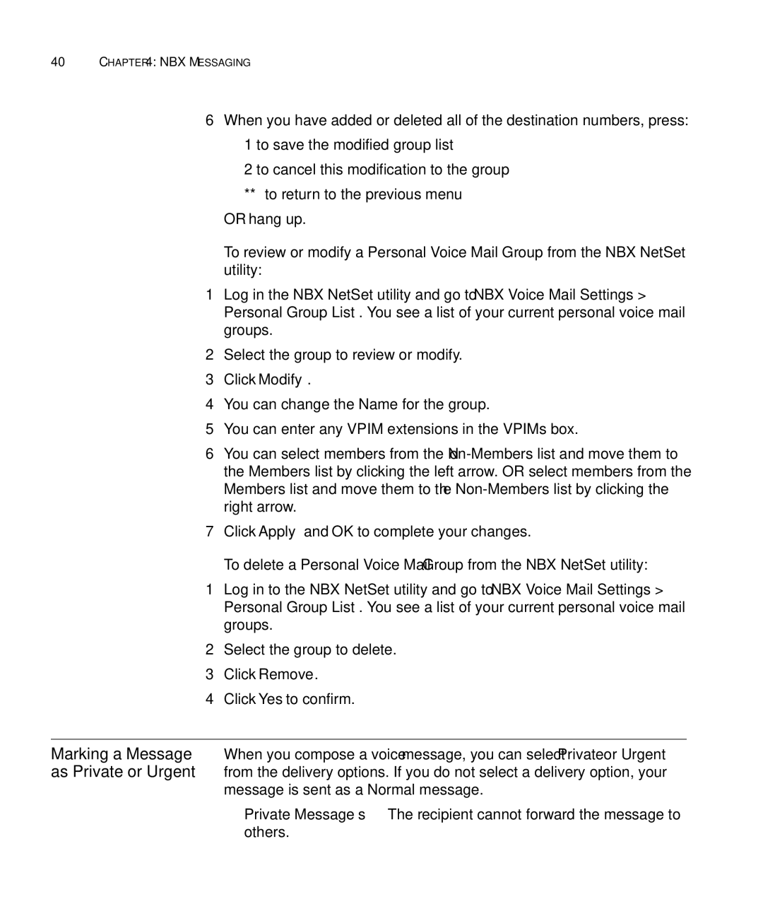 3Com 3101SP manual NBX Messaging 