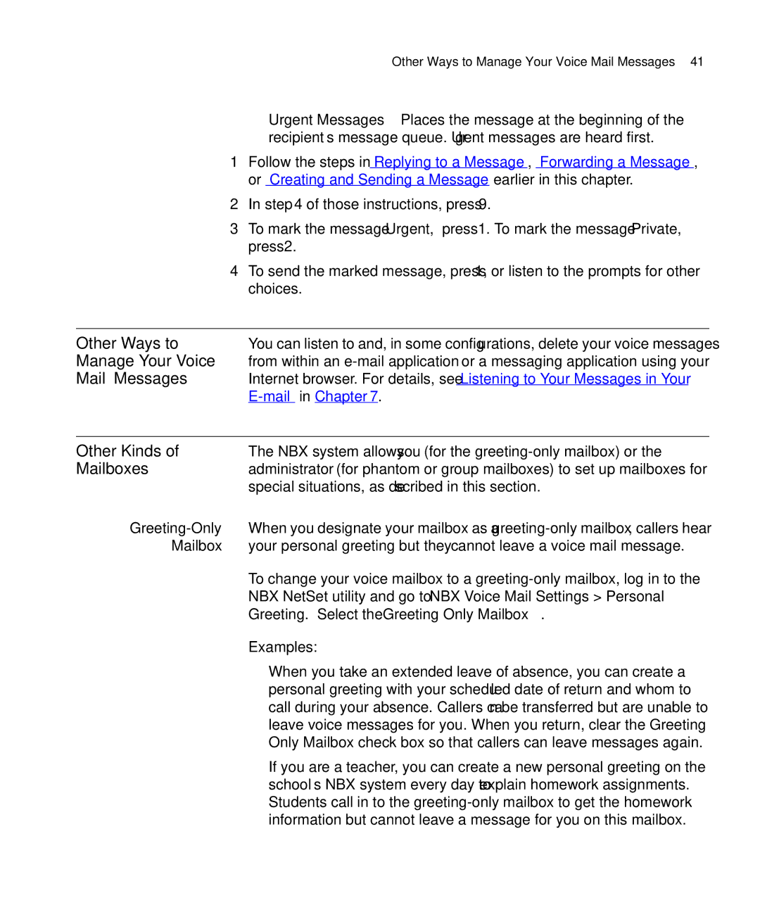 3Com 3101SP manual Other Ways to, Manage Your Voice, Mail Messages, Other Kinds, Mailboxes 