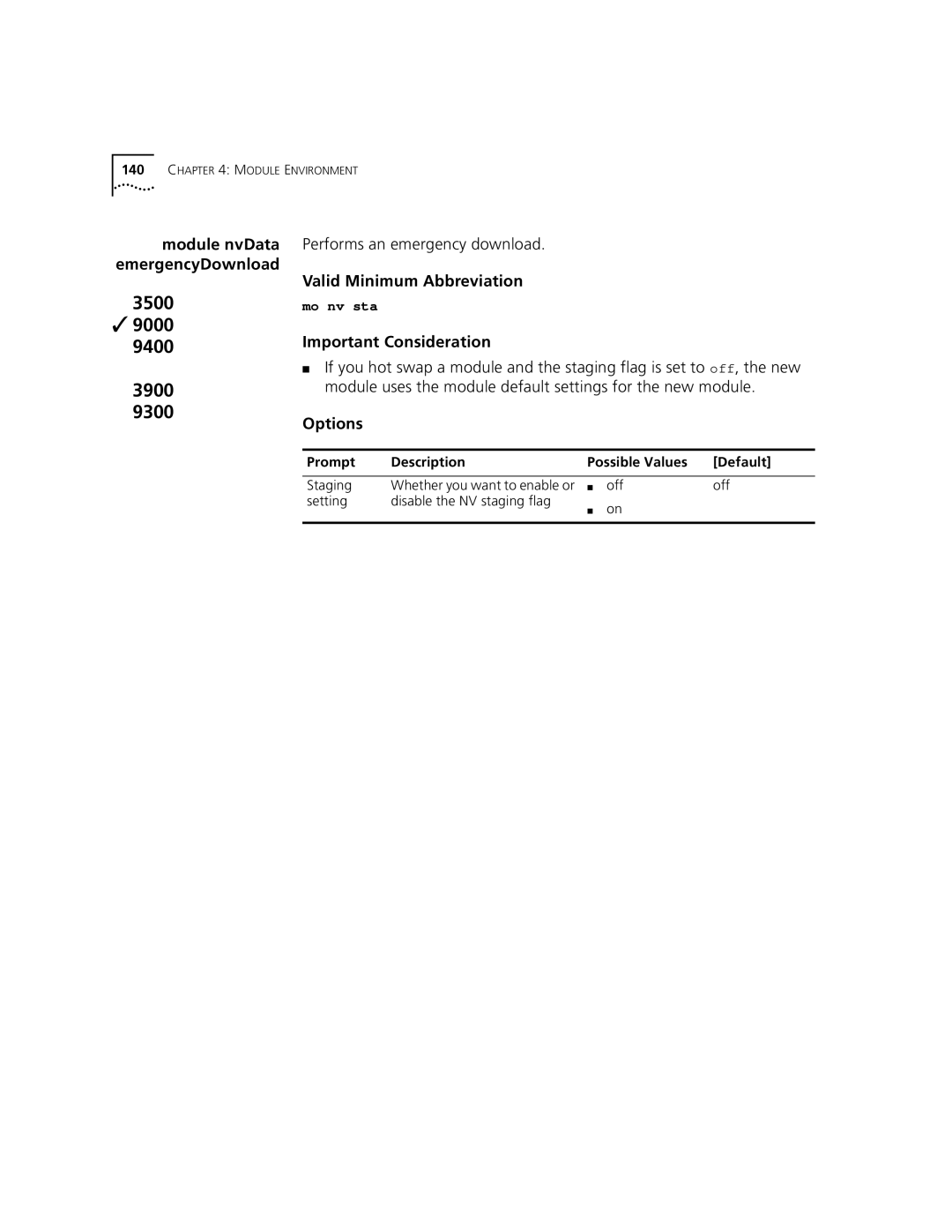 3Com 3500 manual Performs an emergency download, Important Consideration 