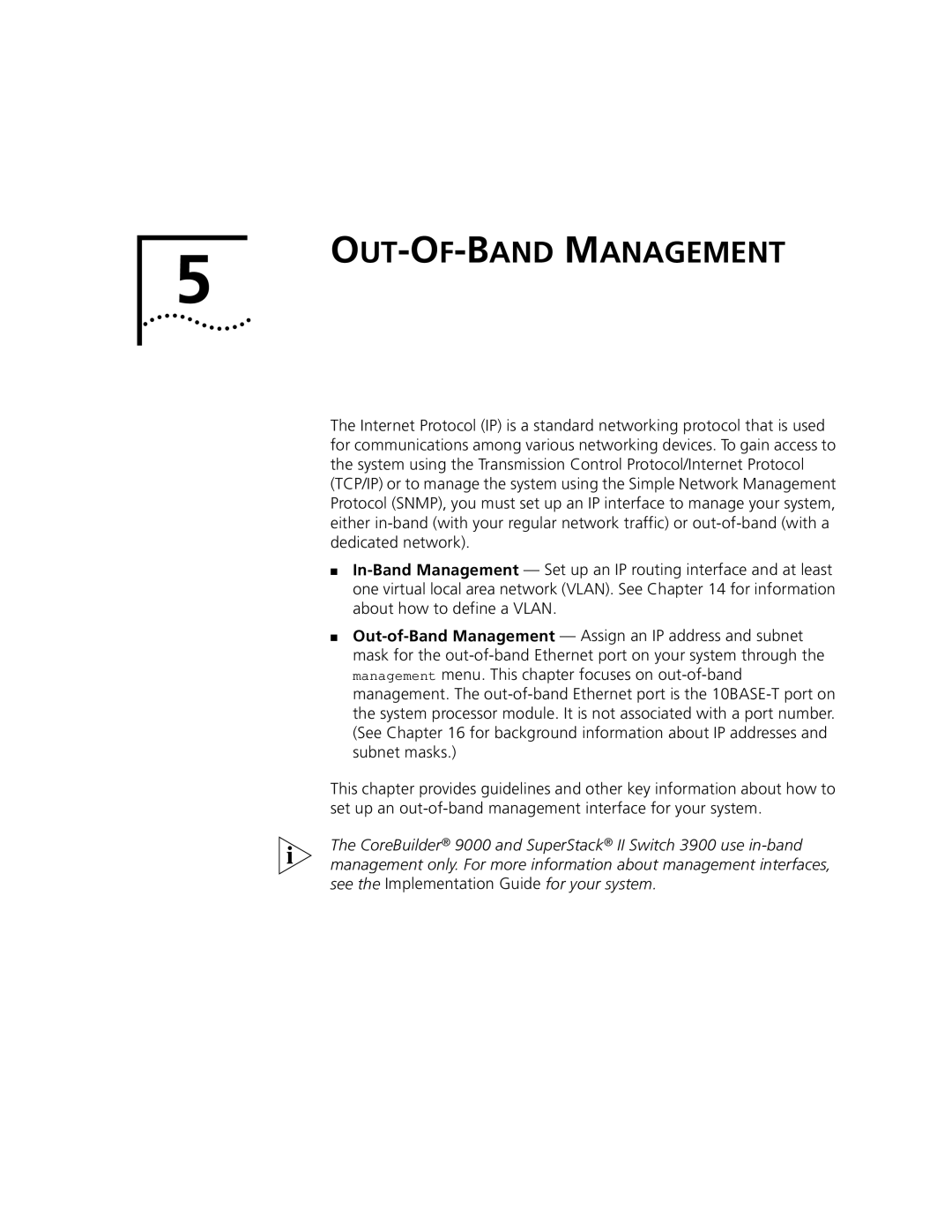 3Com 3500 manual OUT-OF-BAND Management 