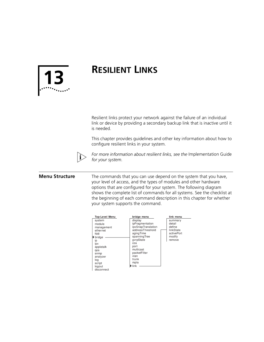 3Com 3500 manual Resilient Links 