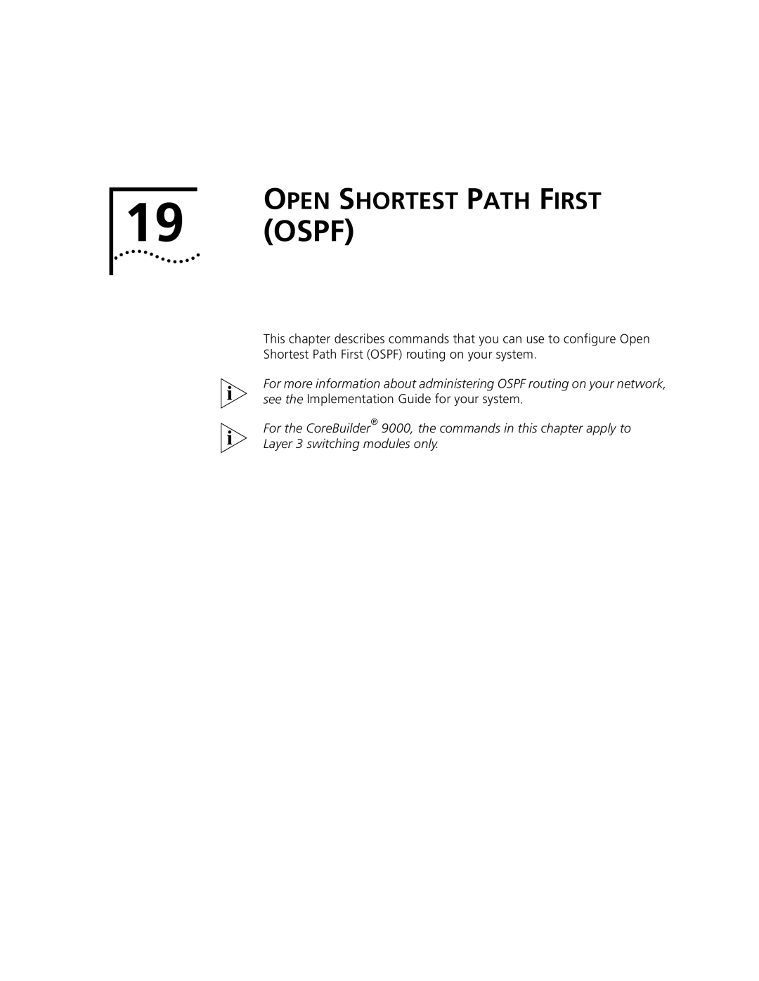 3Com 3500 manual Ospf 