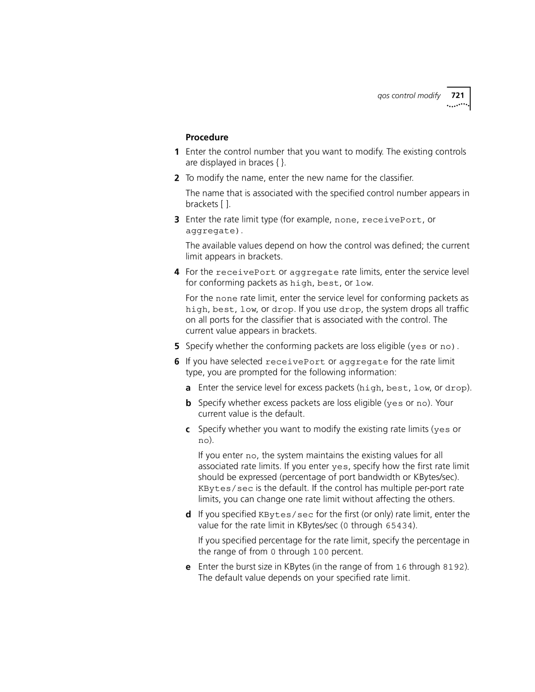 3Com 3500 manual Procedure 