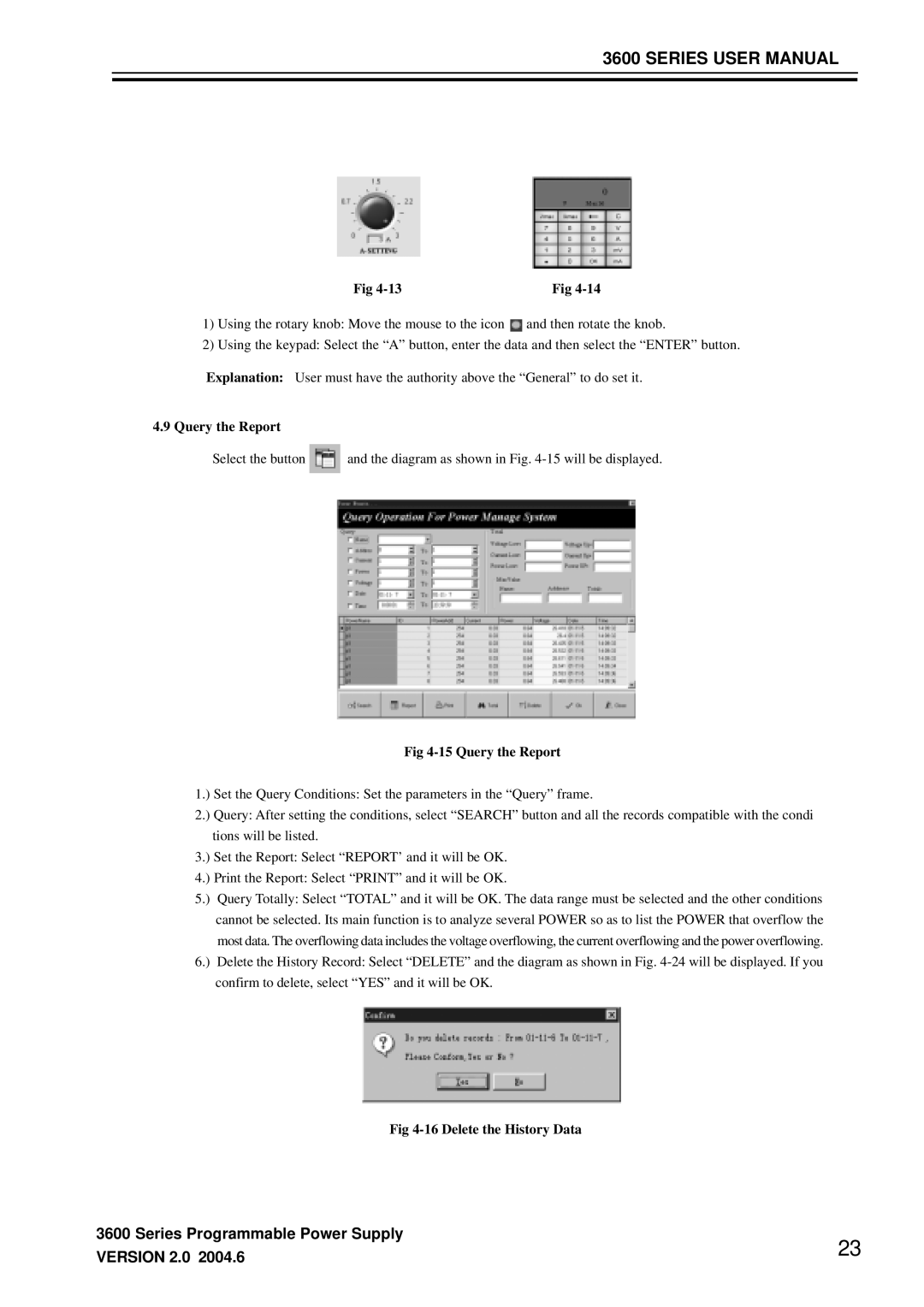 3Com 3644A, 3646A, 3645A manual Query the Report, Delete the History Data 